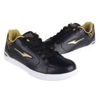 鸿星尔克男滑板鞋11123069-29(黑/亮金40)