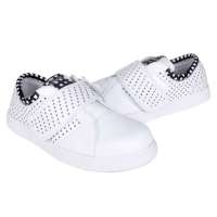 鸿星尔克女滑板鞋12123100-12(白/黑38)