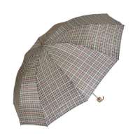 天堂牌300T十片格三折晴雨伞(橘)