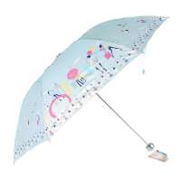 天堂牌307E粉彩天堂三折晴雨伞(蓝)
