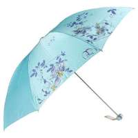 天堂牌328E色葱印三折晴雨伞(蓝)