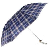 天堂牌339格子超轻一甩干三折遮阳伞(蓝)