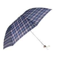 天堂牌339格子超轻一甩干三折遮阳伞(青)