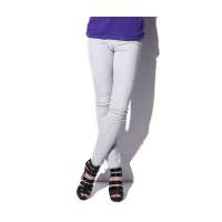 佐丹奴女装百搭橡筋腰头弹力卡其紧身裤014996700011026(淡灰色/26码)