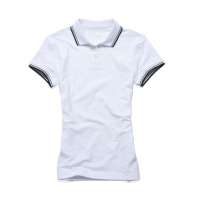 佐丹奴女装撞色边弹力平纹POLO013101120010104(经典白色/加大码)