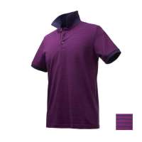 佐丹奴男装彩棉细横间平纹POLO010100080017602(葡萄紫色/中码)