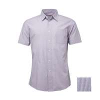 佐丹奴男装立体竖纹标袋短袖衬衫016400070019104(淡蓝色/加大码)