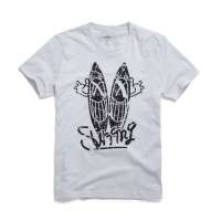 佐丹奴男装我爱冲浪印花T恤 010901450015104(经典白色/加大码)