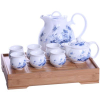 茗圣陶瓷电水壶CK05-10B套装(青花蝶恋)