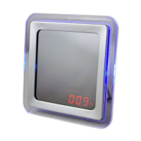 天美时 声控方形镜面闹钟UI-017(银色)