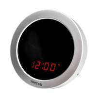 天美时 声控圆形多功能镜面闹钟 UI-0201(银色)