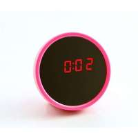 天美时 圆形镜面闹钟 UI-0182(粉色)