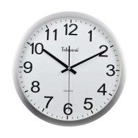 天王星 静音扫描高级石英挂钟Q8622-2(银)