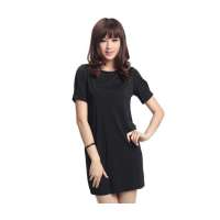 Karo Rinlan一字领修身腰带OL连衣裙101122L04311021(黑色)