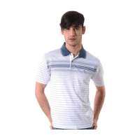 POLO VILLAE男士白兰条纹短T恤PFDAGAACH552(46)