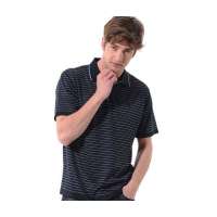 POLO VILLAE男士宝蓝细条纹短T恤PFCAFAACH608(52)