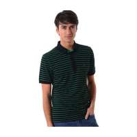 POLO VILLAE男士黑绿细条纹短T恤PFCAYAACH741(54)