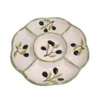 其唯美品绽放轻质瓷五格碟