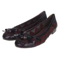 ST.CHIC琪珂女式漆皮+牛反毛编织平跟单鞋A29A15607D-235(咖啡色/235)