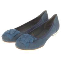 ZMF臻美坊 羊绒新颖饰花浅口低跟女式单鞋A11A05205M-235(蓝色/235)