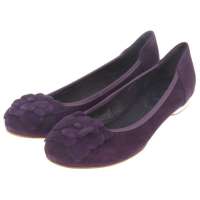 ZMF臻美坊 羊绒新颖饰花浅口低跟女式单鞋A11A05208M-240(紫色/240)