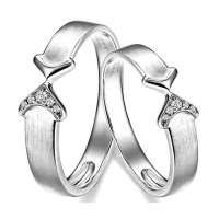 佐卡伊18K白金钻石对戒-遇见(男18女12号)