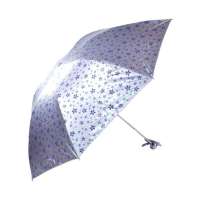 天堂牌304E花舞天际三折晴雨伞(青)