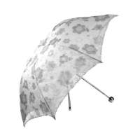 天堂牌317E锦绣花园三折晴雨伞(银)