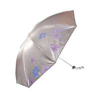天堂牌3336E防晒达人三折晴雨伞(银)