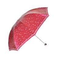 天堂牌3336E花季恋歌三折晴雨伞(红)