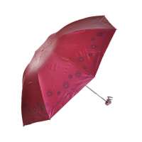 天堂牌3336E御延兰花三折晴雨伞(红)