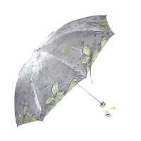 天堂牌347E花翎缎绣三折晴雨伞(绿)