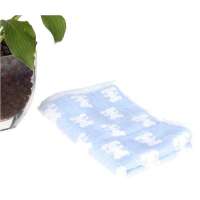 奥斯特T0513无捻绣咪 咪熊童巾(蓝)