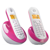 摩托罗拉(MOTOROLA)C602C2.4G数字双无绳电话机(粉色)