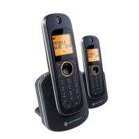 摩托罗拉 (MOTOROLA) D1002C2.4G 数字 双无绳 电话机(黑色)