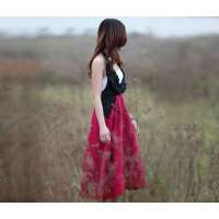 AMII艾米挂脖儿连衣裙B3NQ1060410(玫红/M)