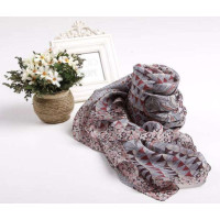 SKT限量款丝巾BLKZY02(灰粉)