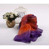 SKT限量款丝巾ZP06(紫/橙)