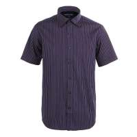 占姆士/JAMESEARL男士纯棉短袖衬衫M21X50006紫色(170/40)