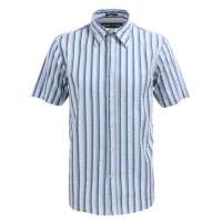 占姆士/JAMESEARL男士纯棉短袖衬衫M21X90026浅蓝(185/44)