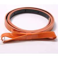 Karo Rinlan糖果蝴蝶结细长皮带B004橙色