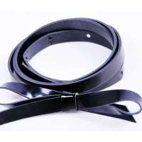 Karo Rinlan糖果蝴蝶结细长皮带B004黑色