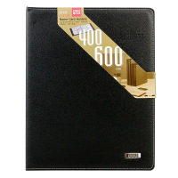 得力(DeLi)5794-硬皮名片册(600片 黑色 1本装)