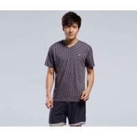 稻草人男士T恤 丝光棉 V领短袖T恤(紫色XXL)