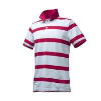 佐丹奴男装双色横间珠地修身POLO010100280011503(红白间/大码)