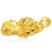 翠绿首饰千足黄金吊坠-招财貔貅