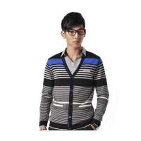 JIPU积普不规则撞色条纹开衫9111040701(XXL)