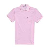 POLO VILLAE男士水粉红翻领短T恤PFDAMAACH5892(54)