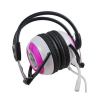 ECHOTECH(丹麦意高)头戴式折叠耳麦XC-2011(粉白色)