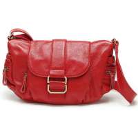 DUDU牛皮斜挎包DUD0930A(红)